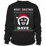 Merry Christmas Dave Papa Jumper Black