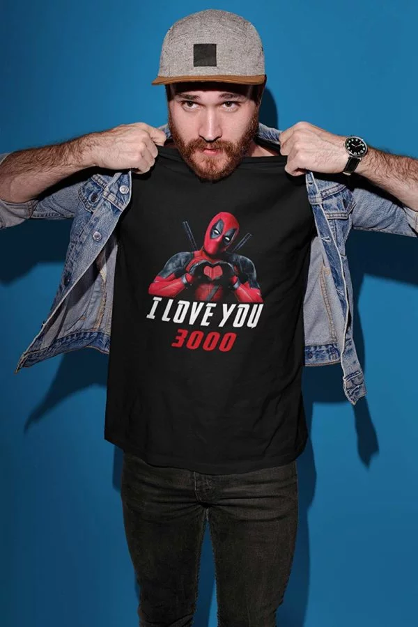 Deadpool Love You 3000 T-Shirt Black A