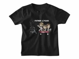 Father of The Year Darth Vadar Kids T-Shirt Black