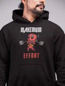 Maximum Effort Deadpool Hoodie Black A