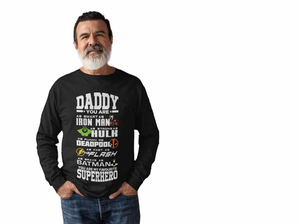 Superhero Dad Fathers Day Jumper Black A
