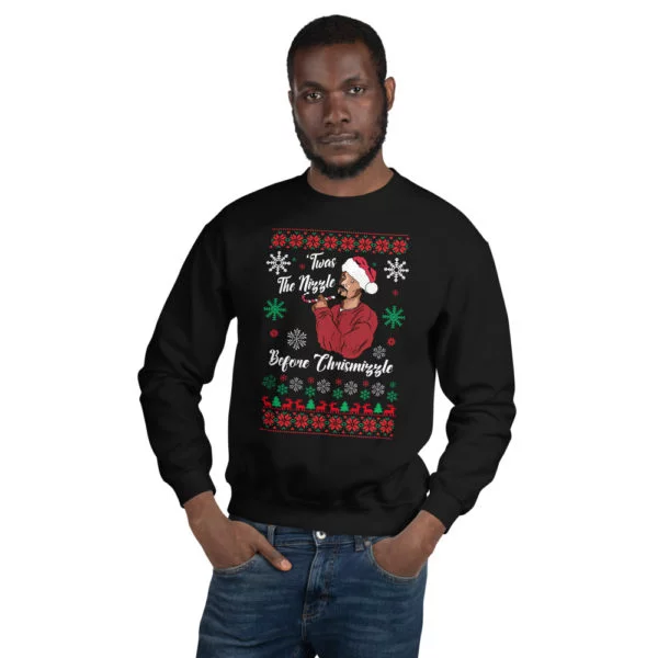 snoop dogg christmas sweater black