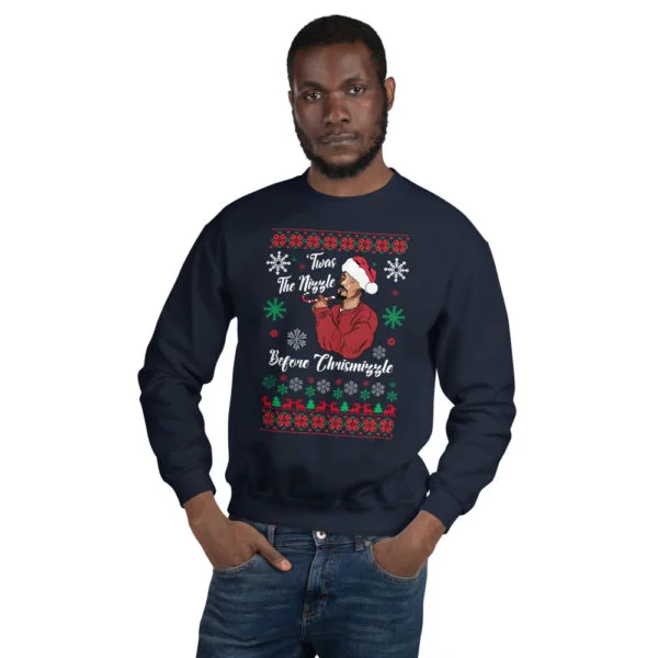 snoop dogg christmas sweater blue