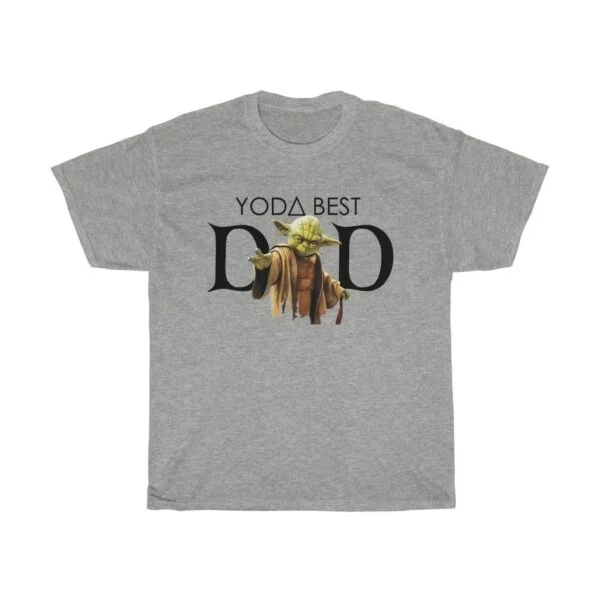 Yoda Best Dad Father's Day tshirt - grey