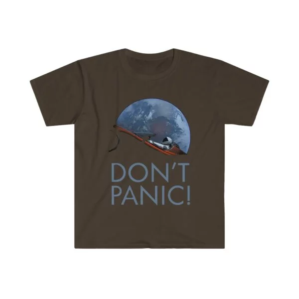 Don't panic Men's Fitted Short Sleeve Tee - dark brown