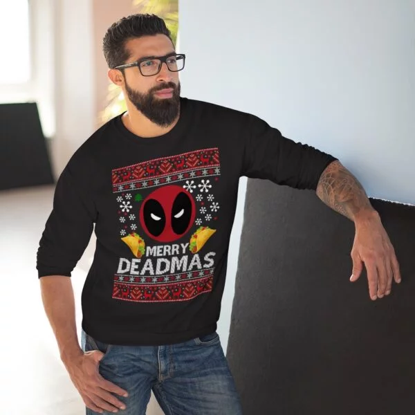 Merry Deadmas Deadpool Unisex Crew Neck Ugly Sweatshirt - men