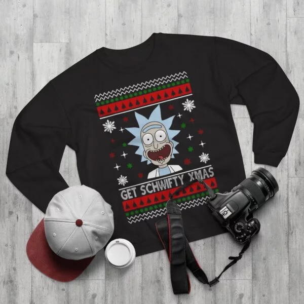 Rick And Morty Get Schwifty Xmas Christmas Unisex Crew Neck Sweatshirt