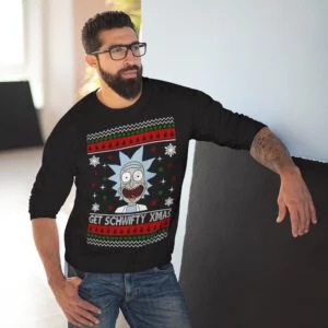 Rick And Morty Get Schwifty Xmas Christmas Unisex Crew Neck men