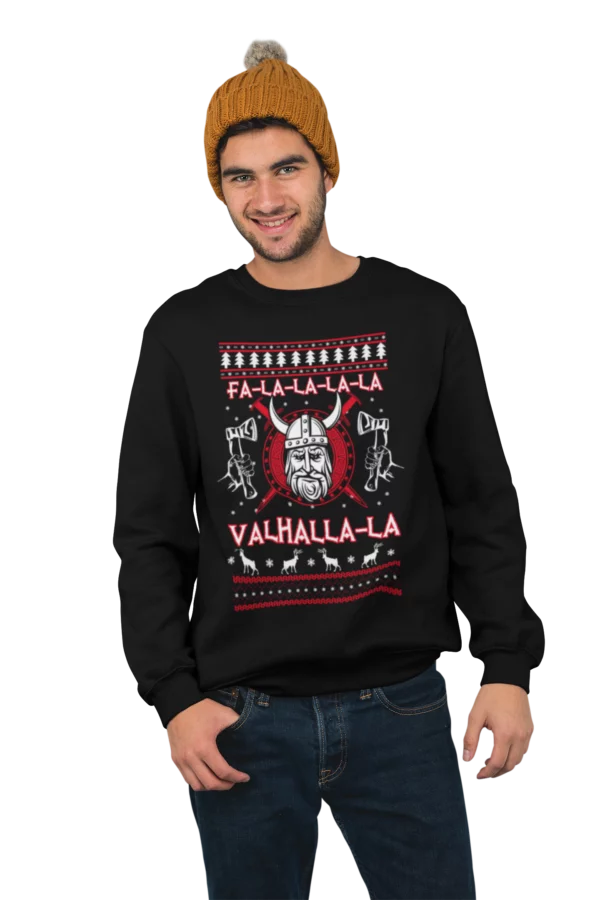 Valhalla Viking Funny Christmas Sweatshirt