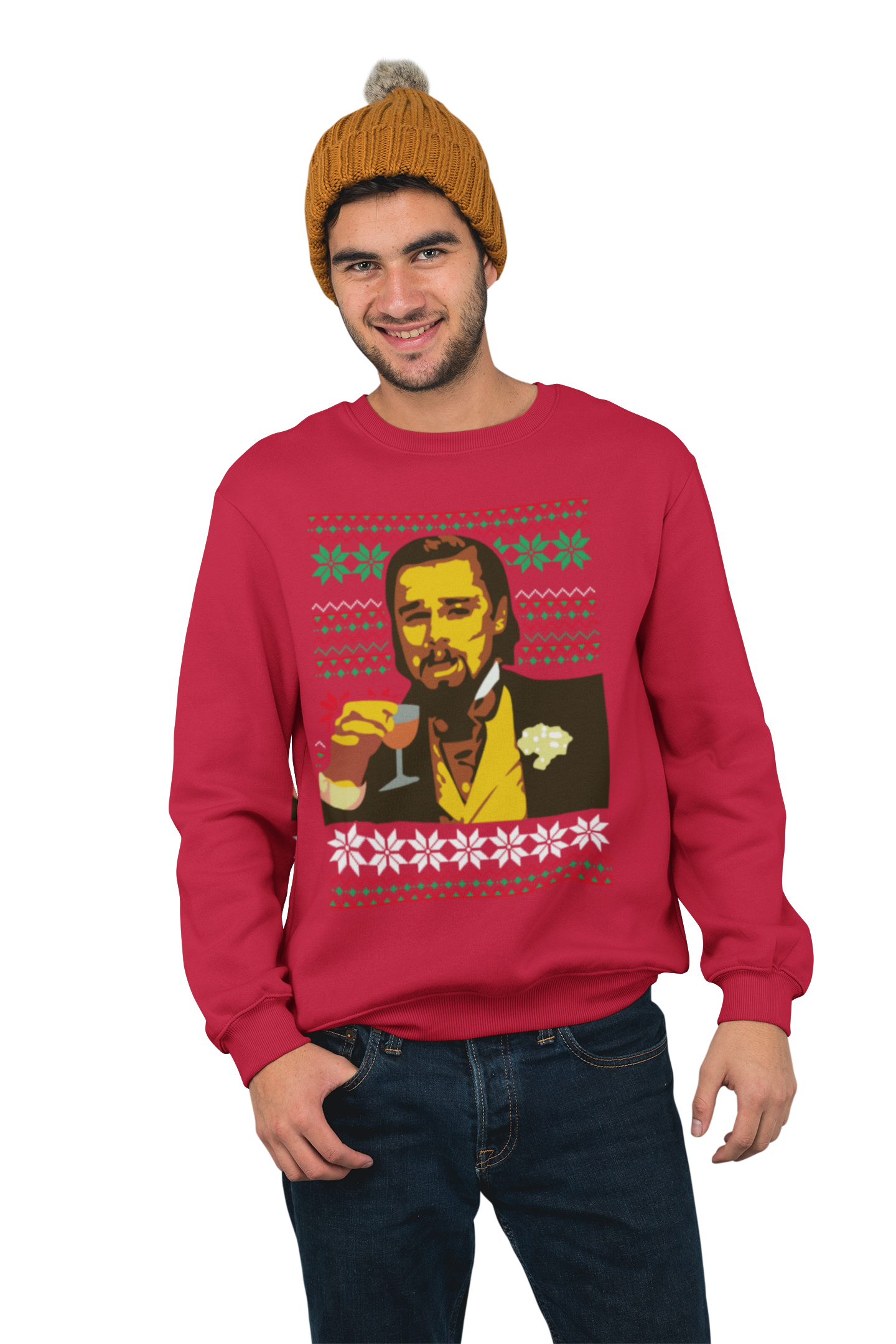 Laughing Leo Christmas Sweater T Shirt Memes