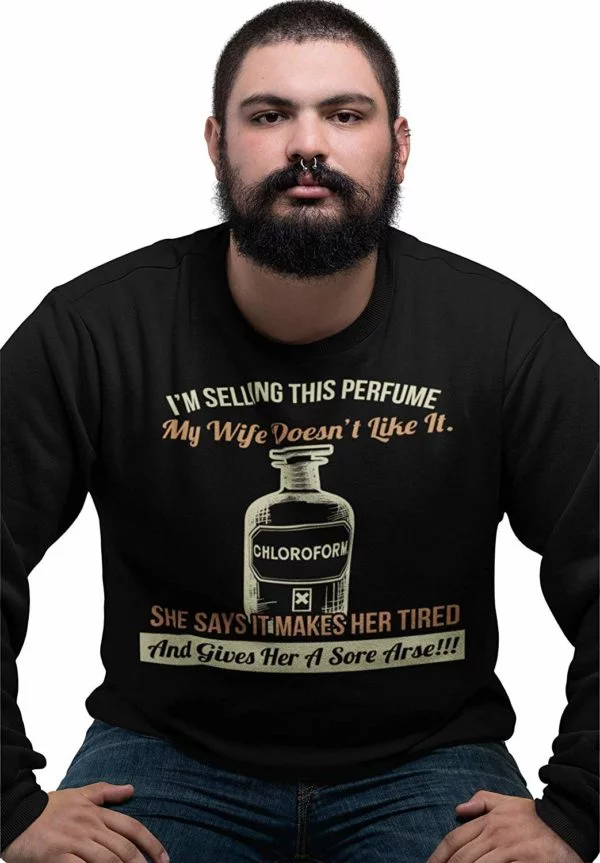 Chloroform Funny Sweatshirt black