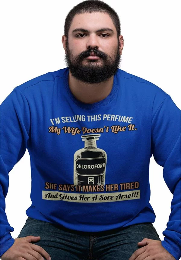Chloroform Funny Sweatshirt blue