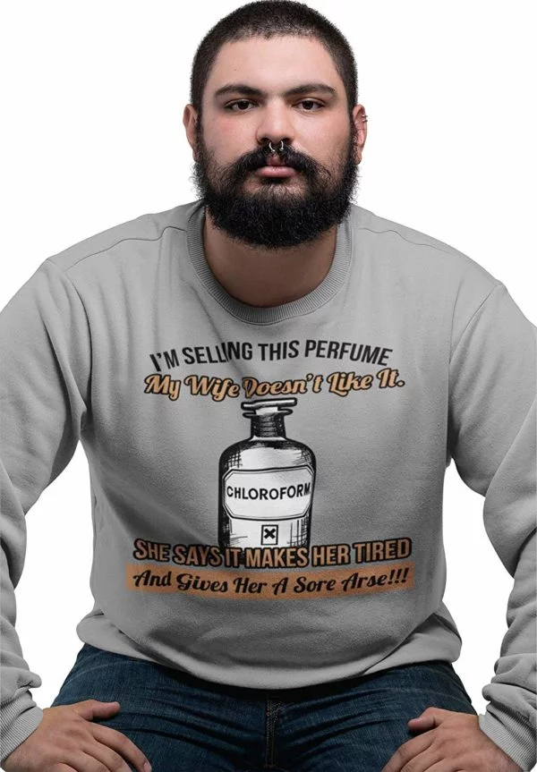 Chloroform Funny Sweatshirt grey