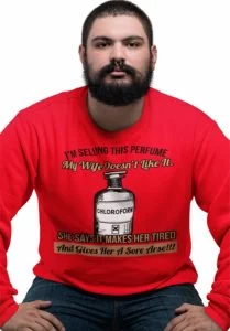 Chloroform Funny Sweatshirt red