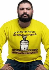 Chloroform Funny Sweatshirt yellow