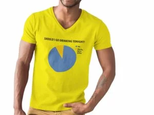 Should i Drink V-neck T-Shirt yellow